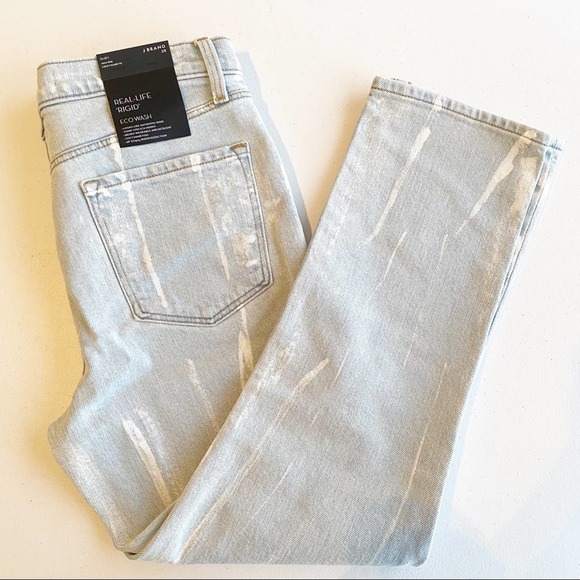 J brand painted high rise cropped cigarette jeans size 28 NWT - Picture 4 of 12